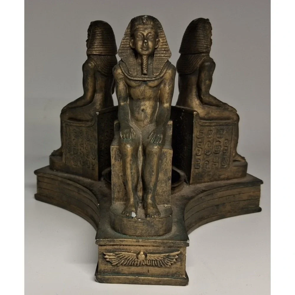 Three Egyptian Statues Candle‎ Holder